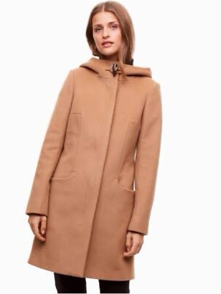 Babaton Aritzia Camel Hooded Trench Coat